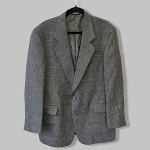 Vintage Cambridge O’ Connors Pure Wool Plaid  Blazer Union Made in Canada